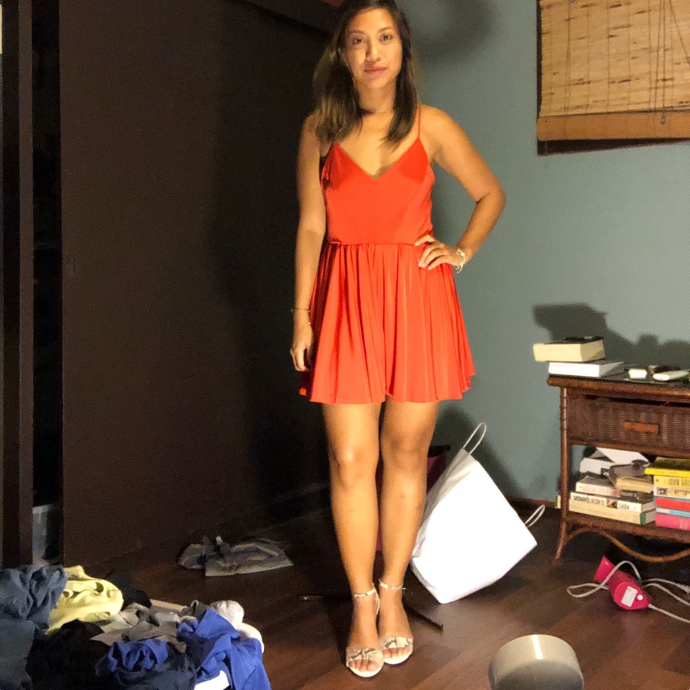Urban Outfitters Bright Orange Romper